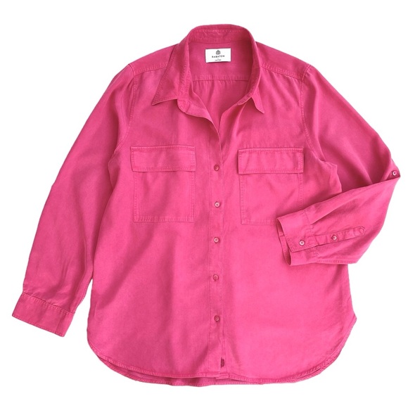 Babaton Aritzia Utility Shirt, Pink, Relaxed Fit, Tencel Lyocell Fabric, Large - Picture 4 of 8